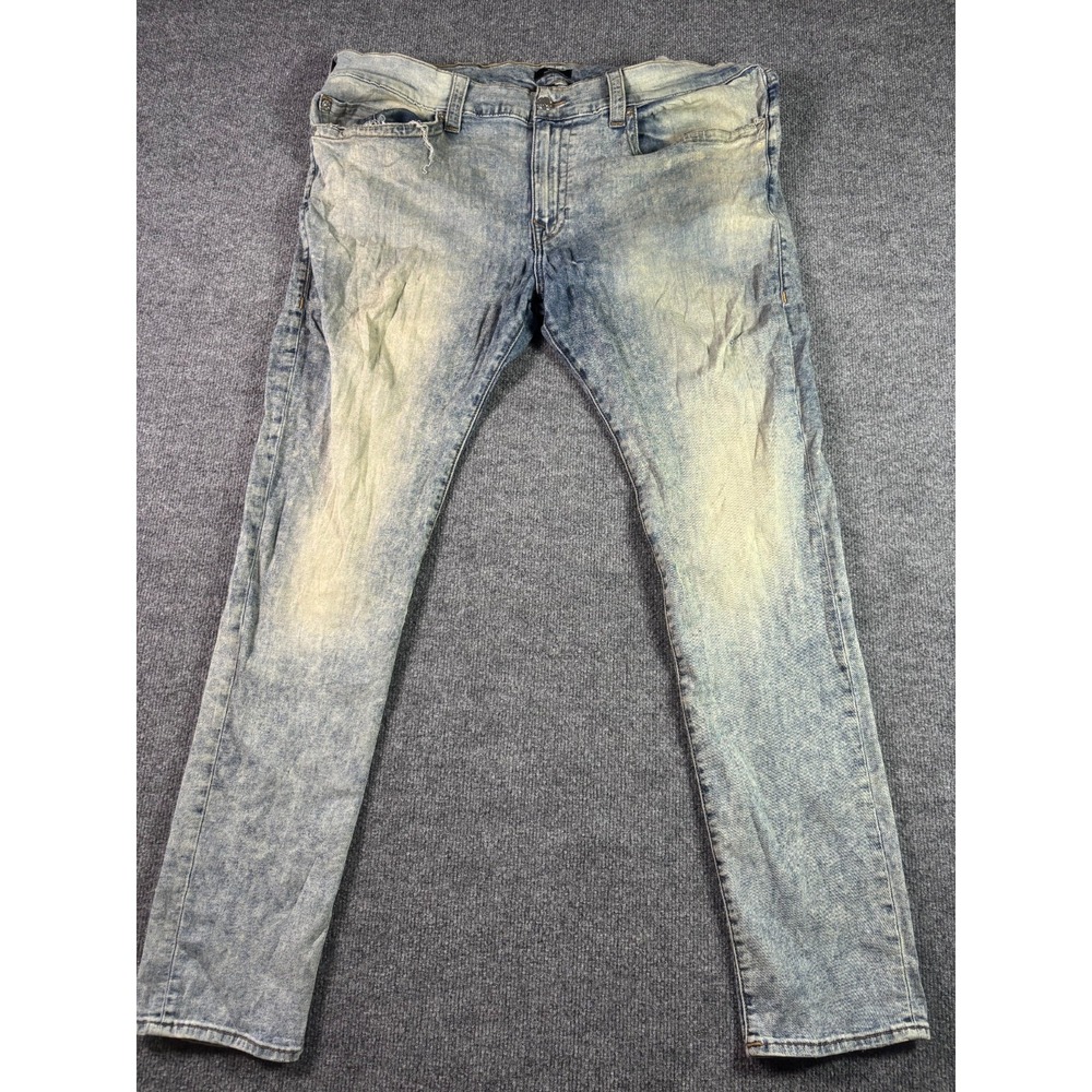 True Religion Rocco Jeans Mens 44 Blue Denim Acid Wash Relaxed Skinny Streetwear